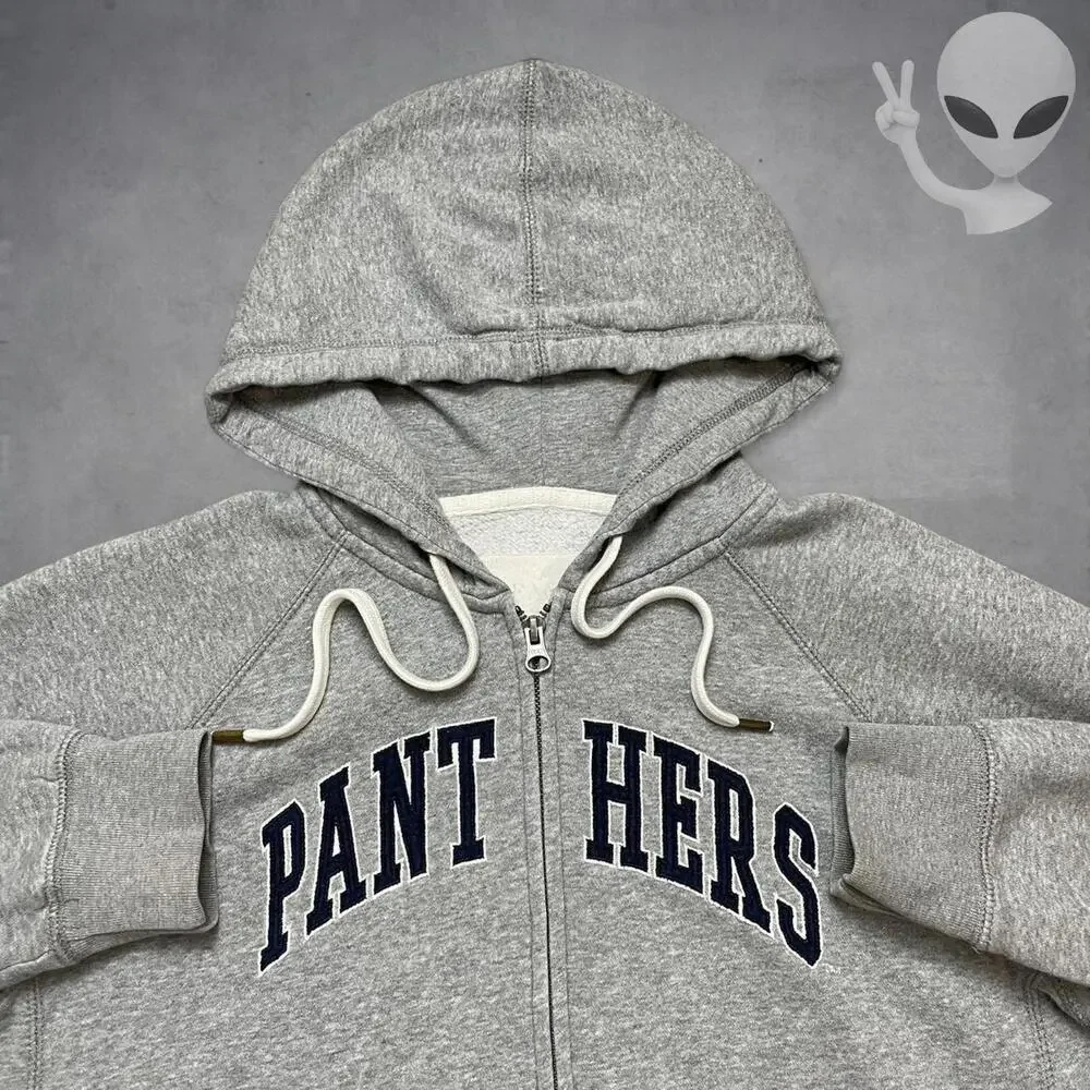Vintage Colosseum Men's Small Pitt Panthers Heather Gray Arch Full Zip Hoodie - Picture 2 of 8